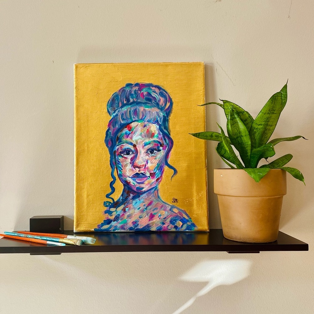 Colorful Abstract Woman Portrait